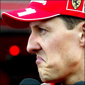 Schumacher answers journalists' questions at Suzuka