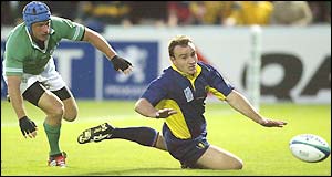 David Humphreys pushes Romeo Gontineac resulting in a penalty try