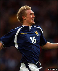 Scotland's Darren Fletcher scores