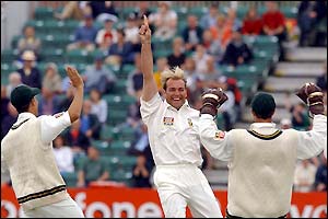 South Africa's Jacques Kallis celebrates taking the wicket of England's Mark Butcher