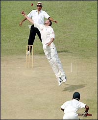 Harmison misses a catch