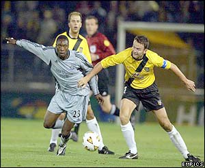 Shola Ameobi makes a challenge
