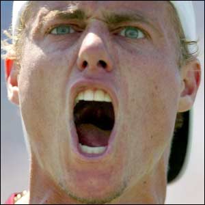 Lleyton Hewitt celebrates his win over Lee Hyung-taik