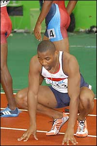 Disappointment for Darren Campbell