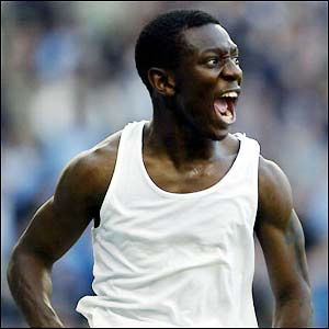 Shaun Wright-Phillips celebrates his 22nd-minute goal