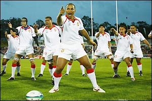 Tonga perform the Haka
