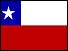 Chile flag, one white and one red horizontal stripe with blue box and white star in top left corner