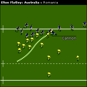 Hooker Brendan Cannon gets his hands on the ball and Australia are on the front foot...