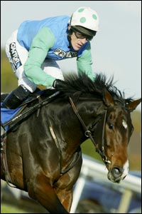 Tony McCoy on Comply Or Die successfully negotiates an early flight during the Commercial First Mortgages Novices Hurdle at Plumpton 