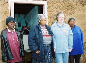 Cikizwa and her family wtih Annabel from AVERT