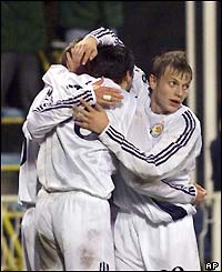 Maxim Shatskikh celebrates his goal