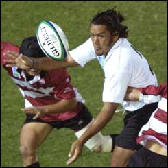 Fiji's Nicky Little in action