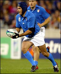 Italy's Rima Wakarua in action