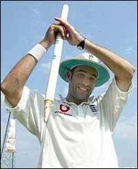 Richard Johnson applauds the English fans