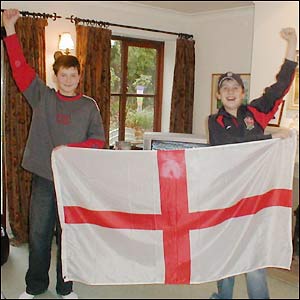 The Hanson family celebrate England's win