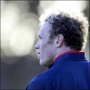 French centre Brian Liebenberg arrives for a practice session