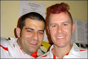 Carl Bellamy with his red mohican