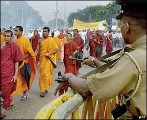 Protesters in Sri Lanka