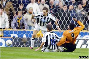 Nathan Blake scores Wolves' opener