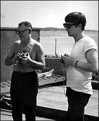 Photographer Dezo Hoffman and John Lennon