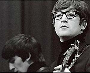 George Harrison and John Lennon