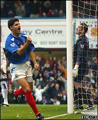 Stefanovic scores early on at Fratton Park