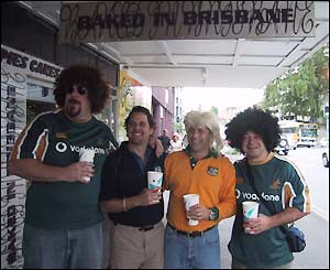 The Australia fans are out in force