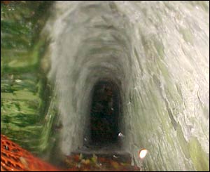 There are two passageways at the east Tower which lead to separate garderobes - medieval toilets. The passages have stone steps and a corbelled vault of a design thought to be unique in the UK