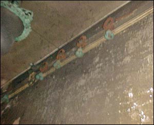 The servant bells are still in place at Castle Green House