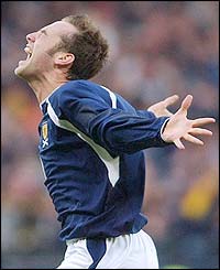 Scotland's James McFadden celebrates scoring against Holland
