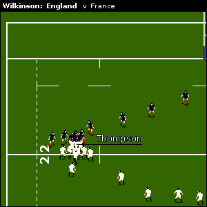 The England pack are fully in control as they launch a rolling maul down the left flank, spearheaded by hooker Steve Thompson.