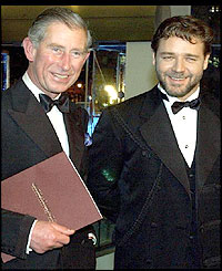 Prince Charles and Russell Crowe