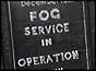 Sign saying fog service in operation