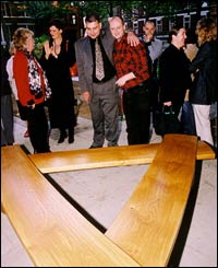The unveiling of the Admiral Duncan memorial bench