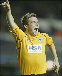 Blackburn's Barry Ferguson celebrates