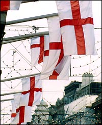 Steve Singleton took this photo of the England flags