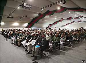 Delegates at the loya jirga