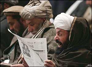 Delegates at the loya jirga.