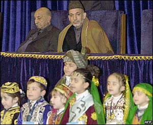 Afghan President Hamid Karzai at the loya jirga