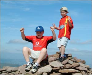 Gavin and Geraint Sibley on top of Pen-y-fan in the Brecon Beacons (Kevin Sibley)