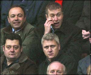 Roman Abramovich in the crowd at Charlton