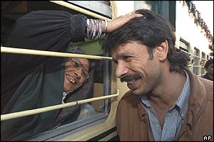 Hundreds gathered on the platforms to wave the passengers off