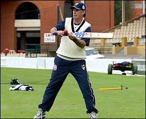 David Hookes supervising catching practice at the Adelaide Oval