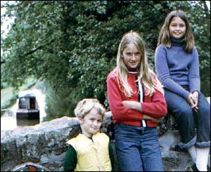 Mark, Vanessa and Pandora on a bridge of the Brecon-Abergavenny canal, from Keith Palmer, in Virginia