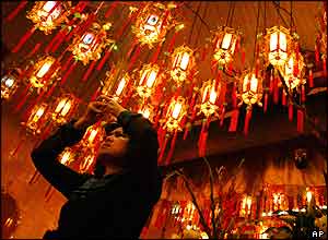 Chinese woman in a Buddhist temple in Sydney