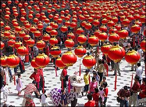 Scene at temple in Malaysia