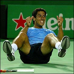 Guillermo Canas celebrates his superb comeback