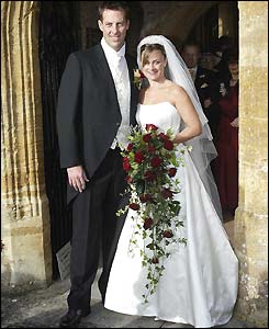 Trescothick and new wife Hayley 