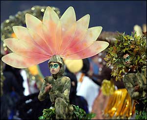 A dancer at the African Cup of Nations opening ceremony