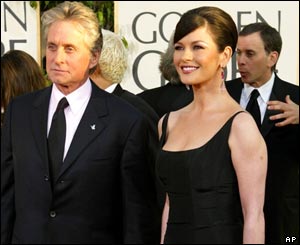 Catherine Zeta Jones and Michael Douglas were on hand to say hello.